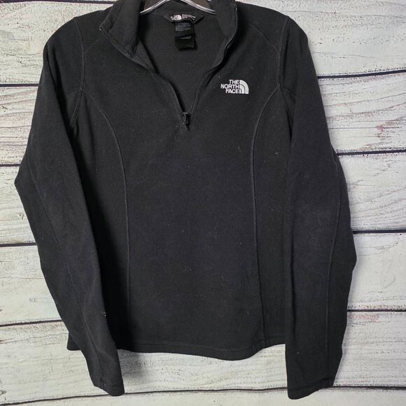 The North Face Black Quarter Zip Fleece Pullover XS - Picture 1 of 5